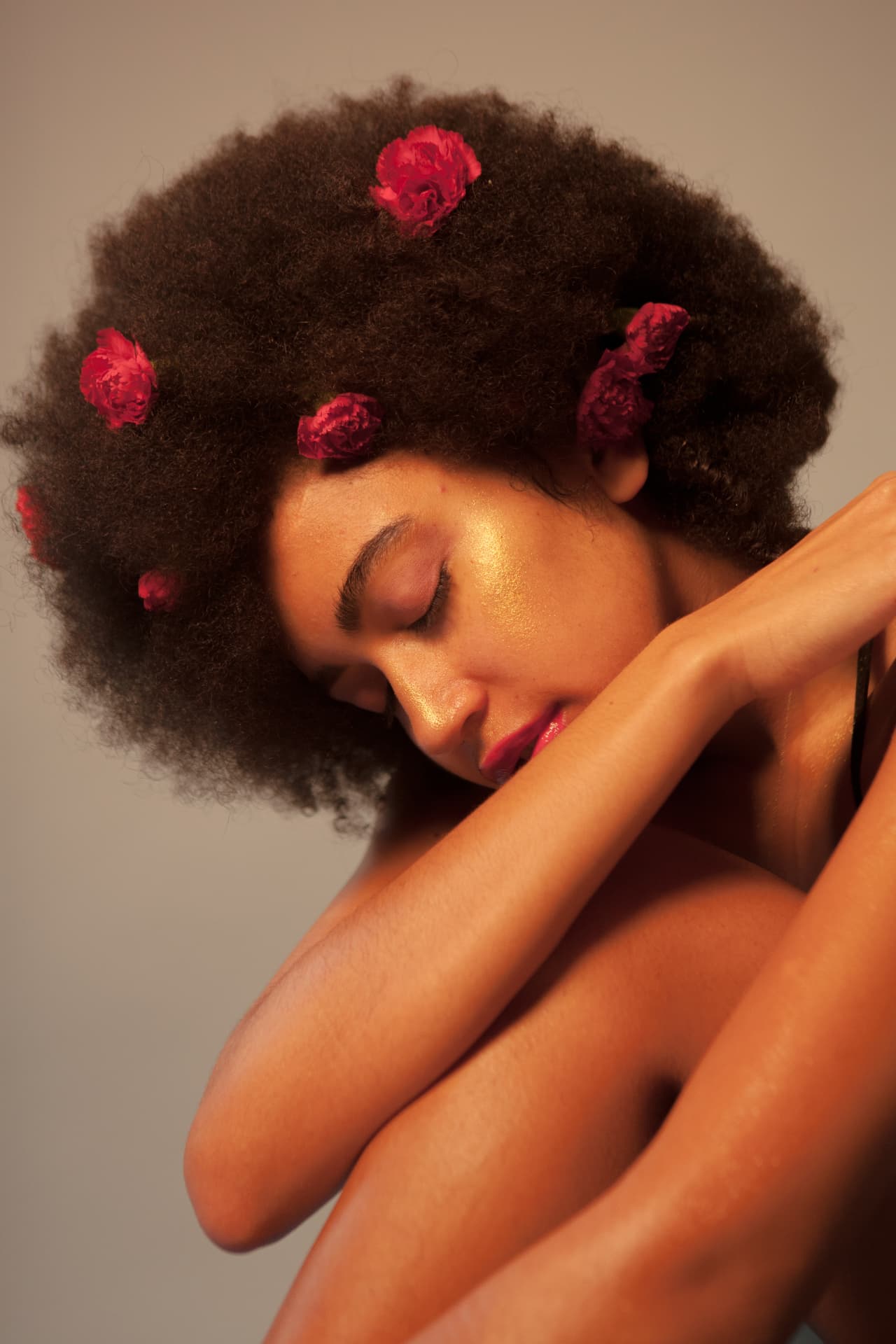 Portrait with roses