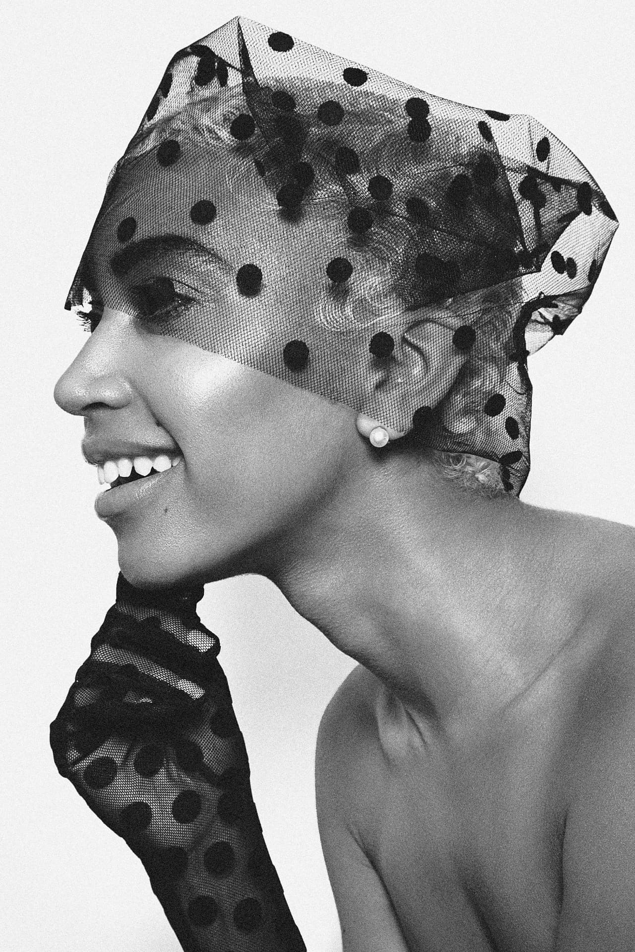 Black and white profile