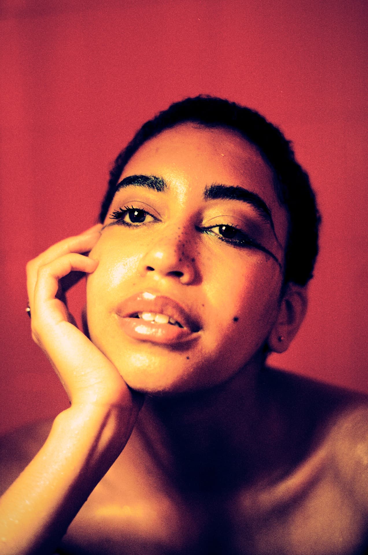 Portrait in red light